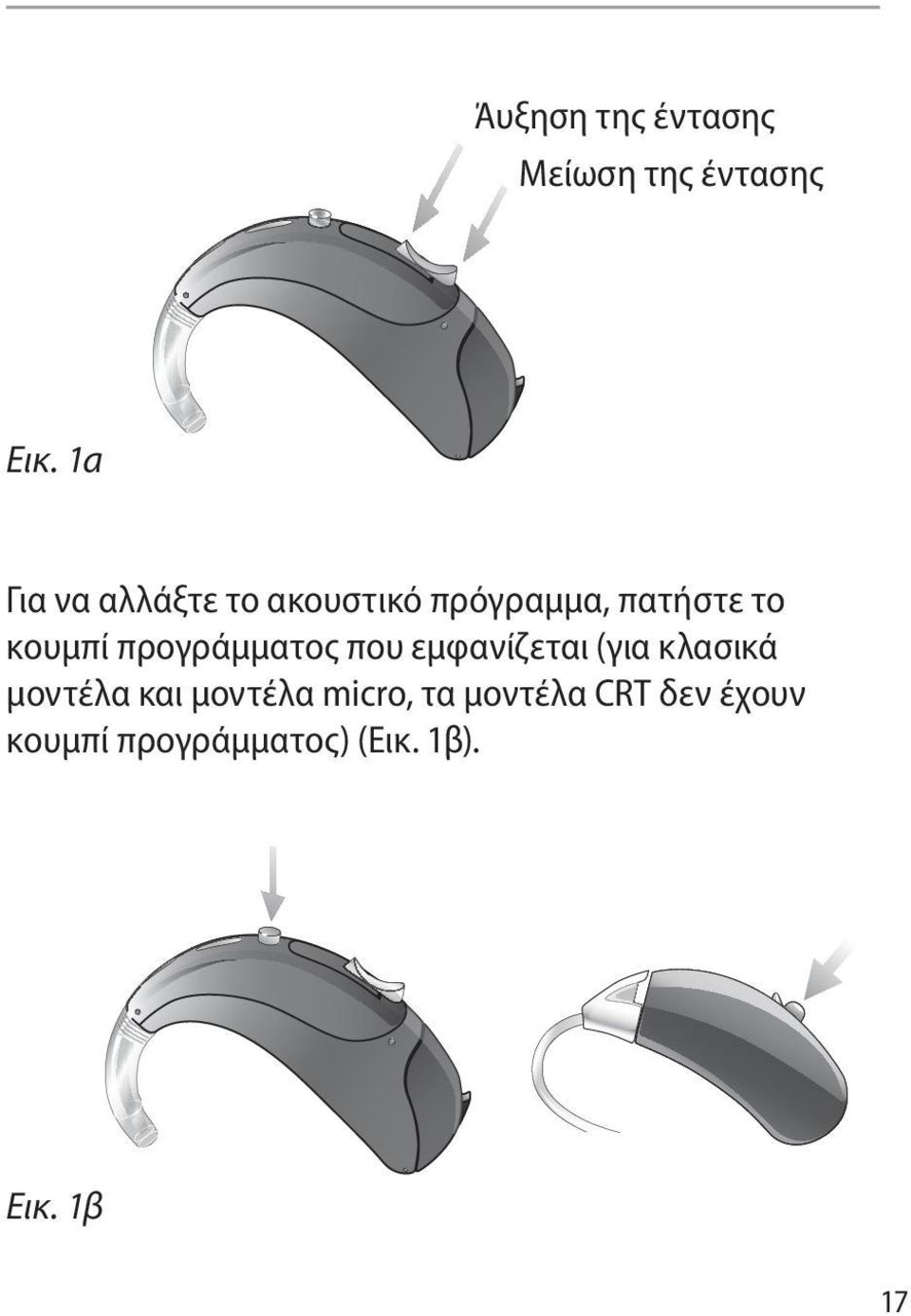 προγράμματος που εμφανίζεται (για κλασικά μοντέλα και