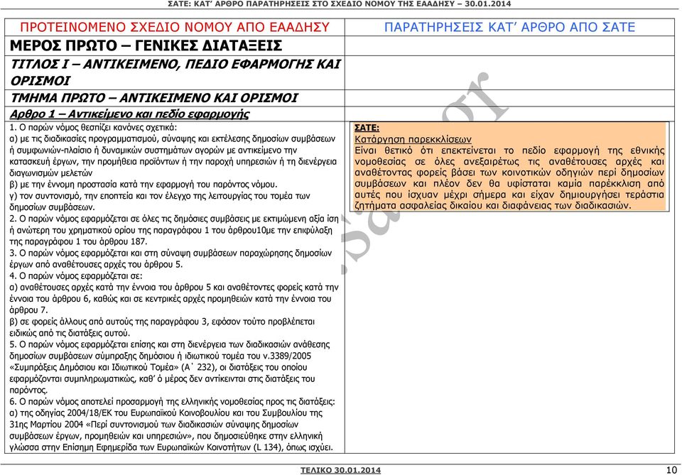 έργων, την προµήθεια προϊόντων ή την παροχή υπηρεσιών ή τη διενέργεια διαγωνισµών µελετών β) µε την έννοµη προστασία κατά την εφαρµογή του παρόντος νόµου.