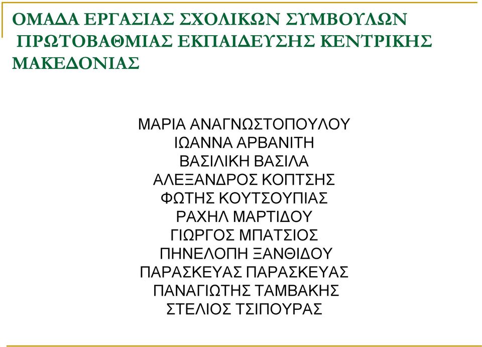 ΑΛΕΞΑΝΔΡΟΣ ΚΟΠΤΣΗΣ ΦΩΤΗΣ ΚΟΥΤΣΟΥΠΙΑΣ ΡΑΧΗΛ ΜΑΡΤΙΔΟΥ ΓΙΩΡΓΟΣ ΜΠΑΤΣΙΟΣ