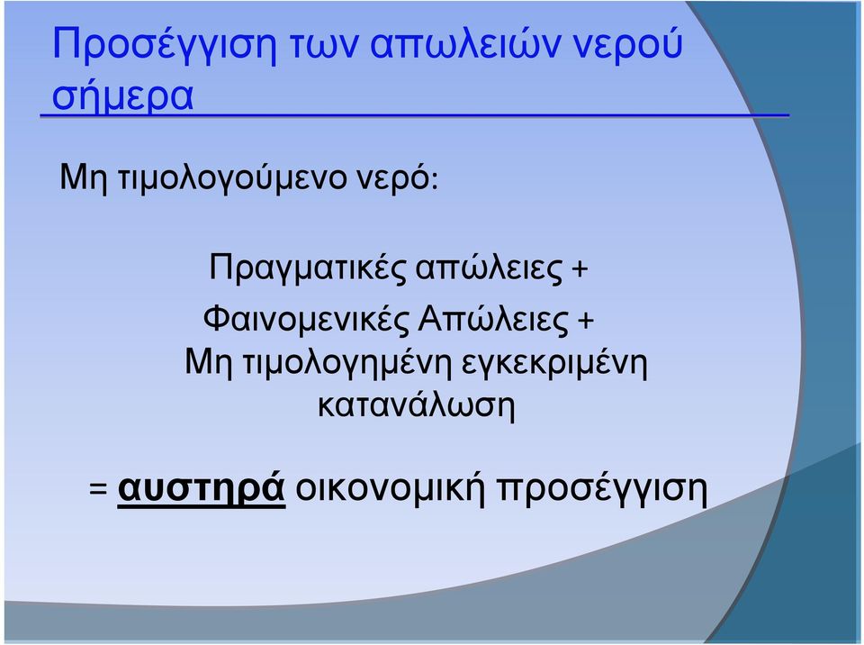 Φαινομενικές Απώλειες + Μη τιμολογημένη