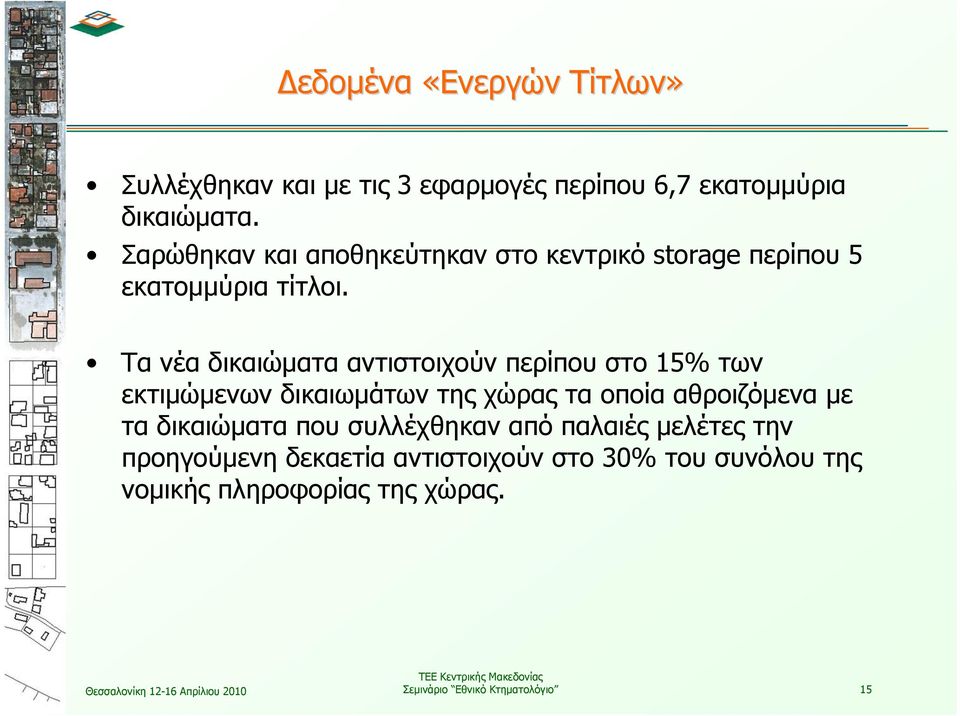 Τα νέα δικαιώματα αντιστοιχούν περίπου στο 15% των εκτιμώμενων δικαιωμάτων της χώρας τα οποία αθροιζόμενα με τα