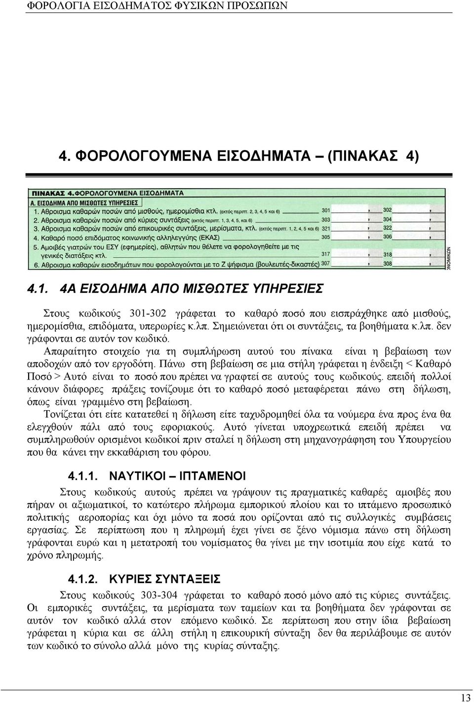 Πάνω στη βεβαίωση σε μια στήλη γράφεται η ένδειξη < Καθαρό Ποσό > Αυτό είναι το ποσό που πρέπει να γραφτεί σε αυτούς τους κωδικούς.