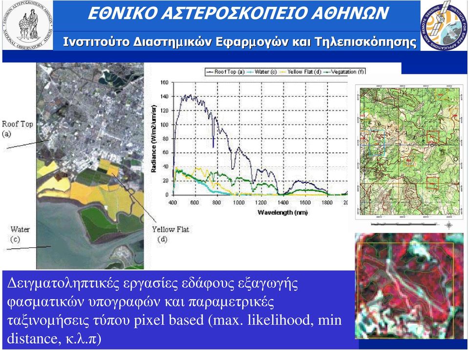 παραµετρικές ταξινοµήσεις τύπου pixel