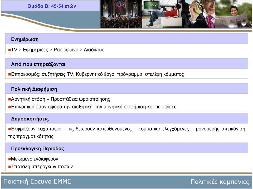 αφορά την αισθητική, την αρνητική διαφήμιση και τις αφίσες.