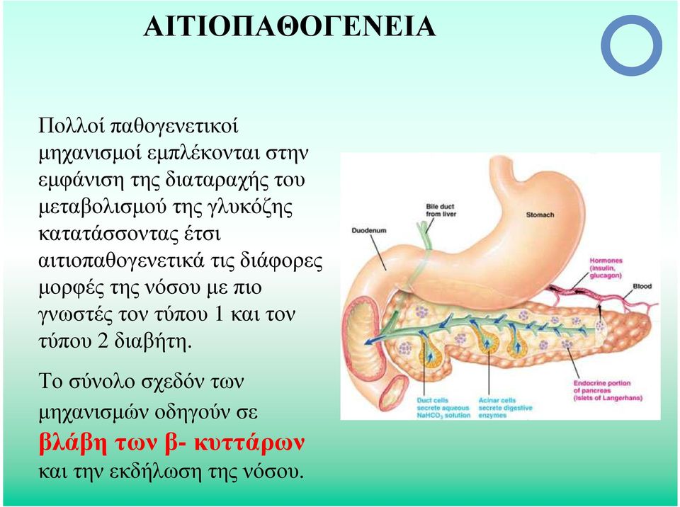 διάφορες µορφέςτηςνόσουµεπιο γνωστές τον τύπου 1 και τον τύπου 2 διαβήτη.