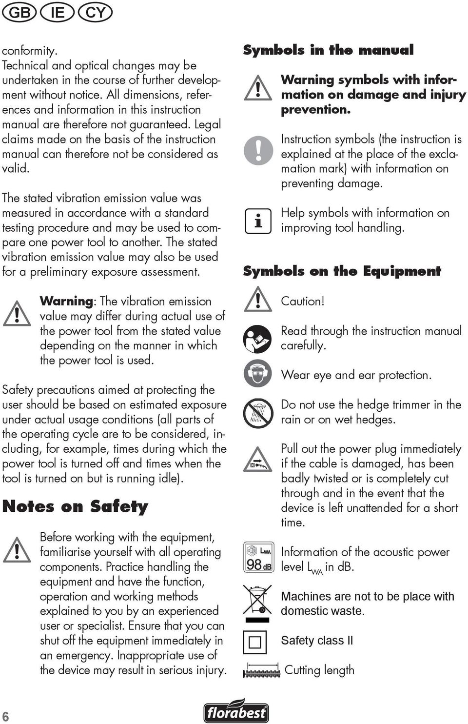The stated vibration emission value was measured in accordance with a standard testing procedure and may be used to compare one power tool to another.