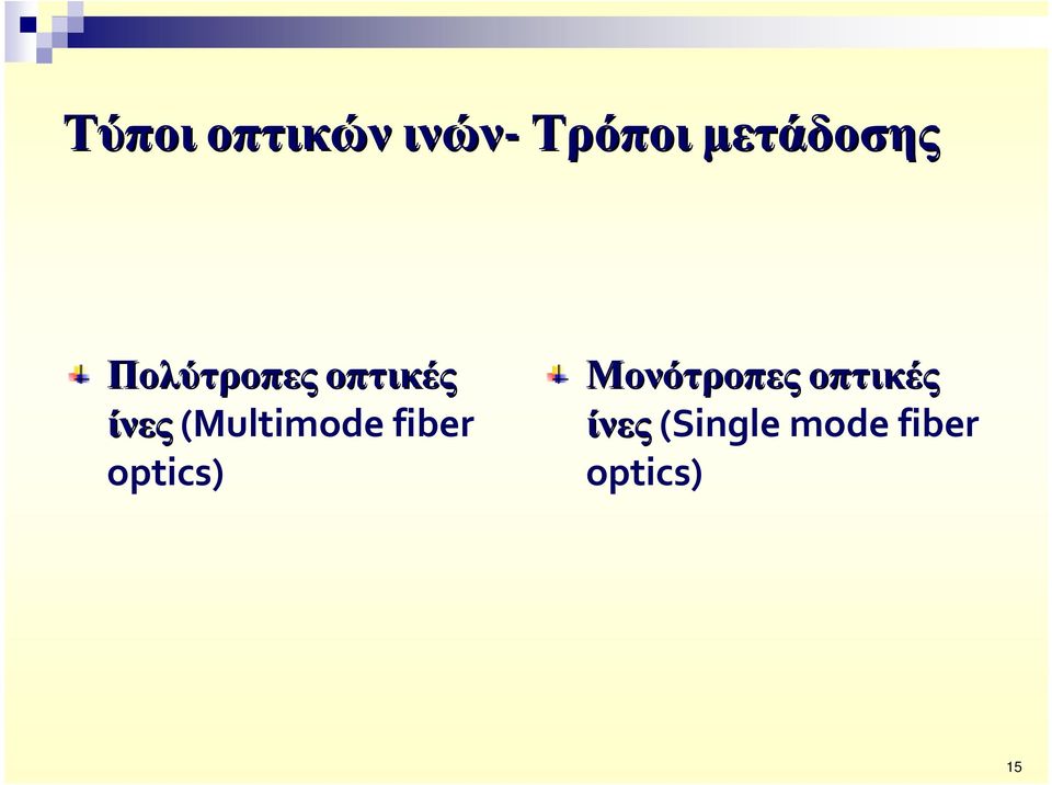 Πολύτροπες οπτικές ίνες(multimode