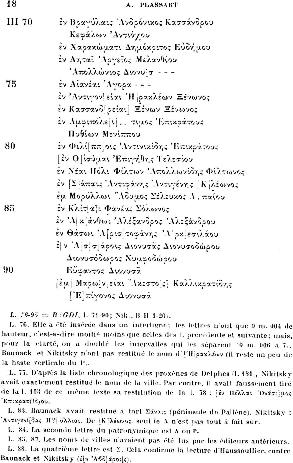 ΙΙόλ. Φίλτων Άπολλωνίοης Φίλτ6>νος εν \Σ ΐάπα'.ς Άντ'/^άν/,ς Αντ'.νέντ,ς Κιλέωνος έα ι Μοούλλωι t "Αουαος ι Σέλευκος Λ. παίου 8;ΐ εν Κλίτ[α]'. Φανέας δόλωνος εν Ά[κ;άνί)ω'.