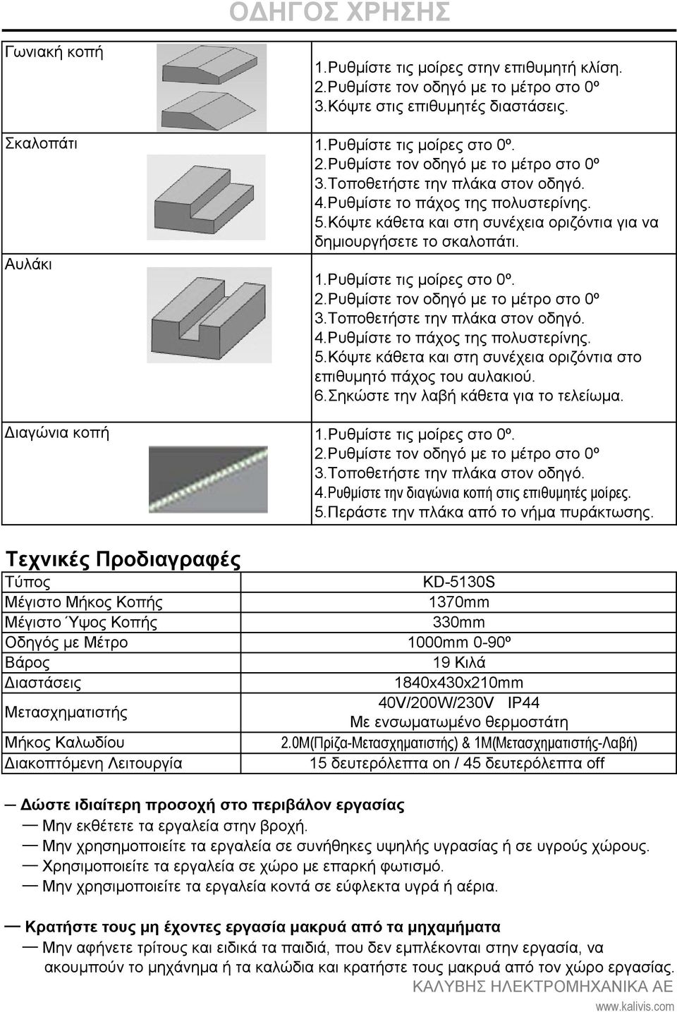 Κόψτε κάθετα και στη συνέχεια οριζόντια για να δημιουργήσετε το σκαλοπάτι. 3.Τοποθετήστε την πλάκα στον οδηγό. 4.Ρυθμίστε το πάχος της πολυστερίνης. 5.