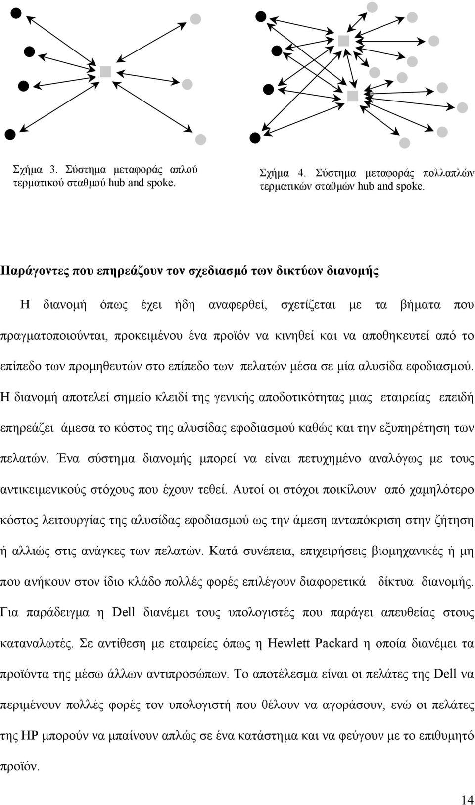 το επίπεδο των προµηθευτών στο επίπεδο των πελατών µέσα σε µία αλυσίδα εφοδιασµού.