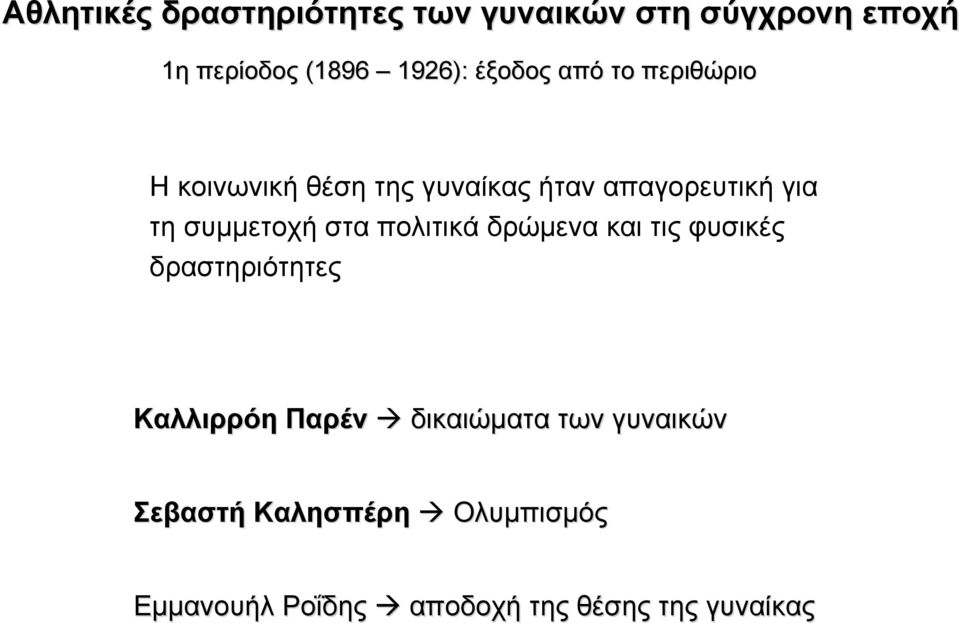 δρώµενα και τις φυσικές δραστηριότητες Καλλιρρόη Παρέν δικαιώµατα των