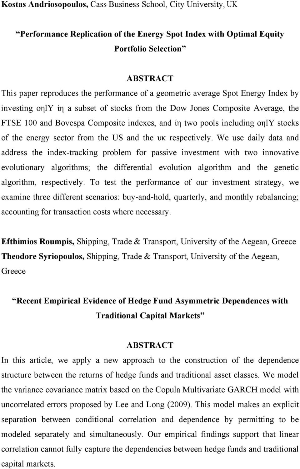 the energy sector from the US and the υκ respectively.