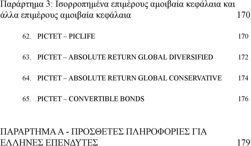 PICTET ABSOLUTE RETURN GLOBAL DIVERSIFIED 172 64.