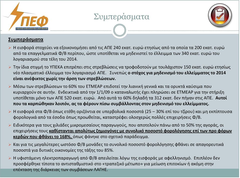 Την ίδια στιγμή το ΥΠΕΚΑ επιτρέπει στις στρεβλώσεις να τροφοδοτούν με τουλάχιστον 150 εκατ. ευρώ ετησίως νέο πλασματικό έλλειμμα τον λογαριασμό ΑΠΕ.