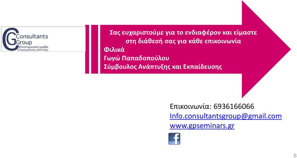 Παπαδοπούλου Σύμβουλος Ανάπτυξης και Εκπαίδευσης