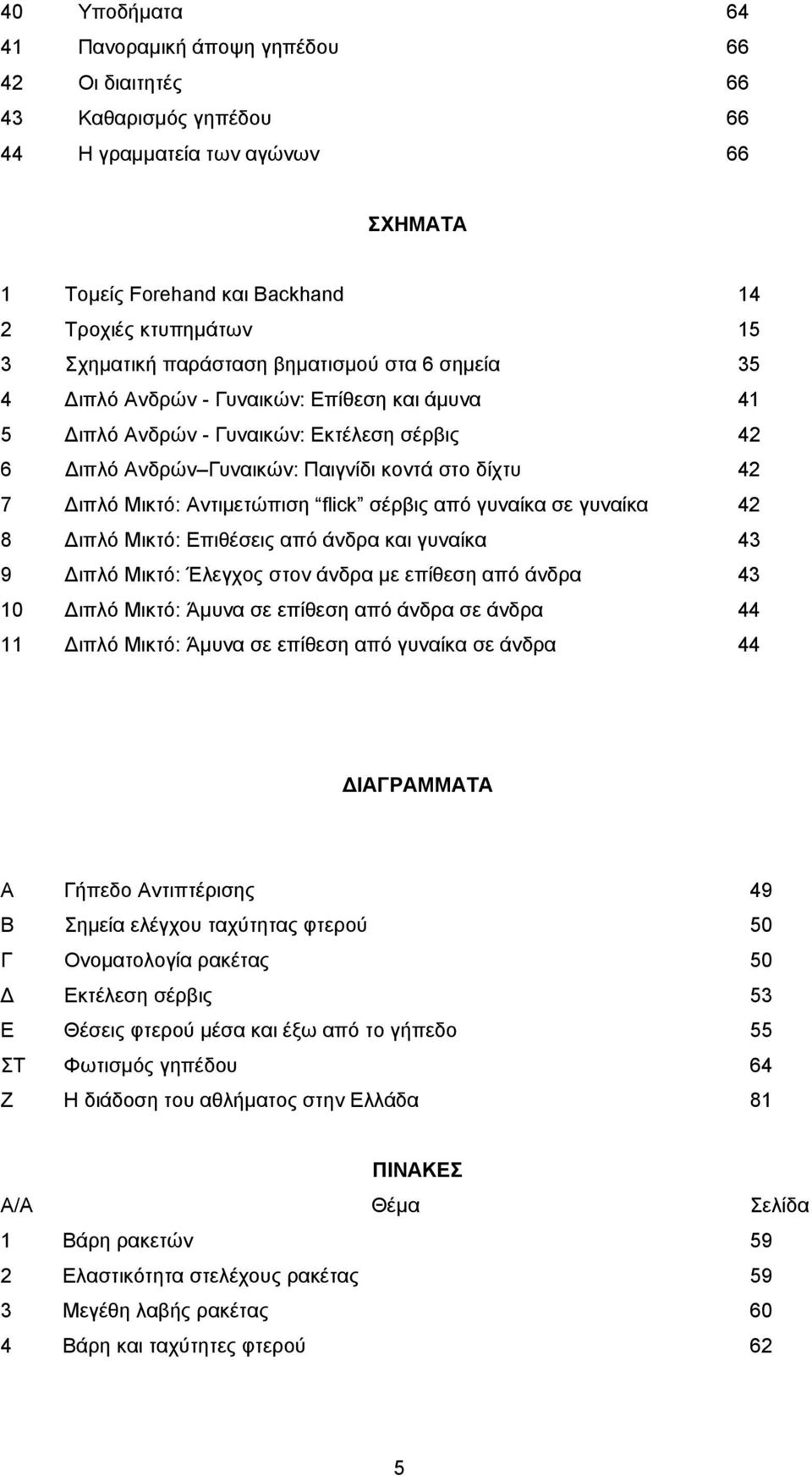 Αντιµετώπιση flick σέρβις από γυναίκα σε γυναίκα 42 8 ιπλό Μικτό: Επιθέσεις από άνδρα και γυναίκα 43 9 ιπλό Μικτό: Έλεγχος στον άνδρα µε επίθεση από άνδρα 43 10 ιπλό Μικτό: Άµυνα σε επίθεση από άνδρα