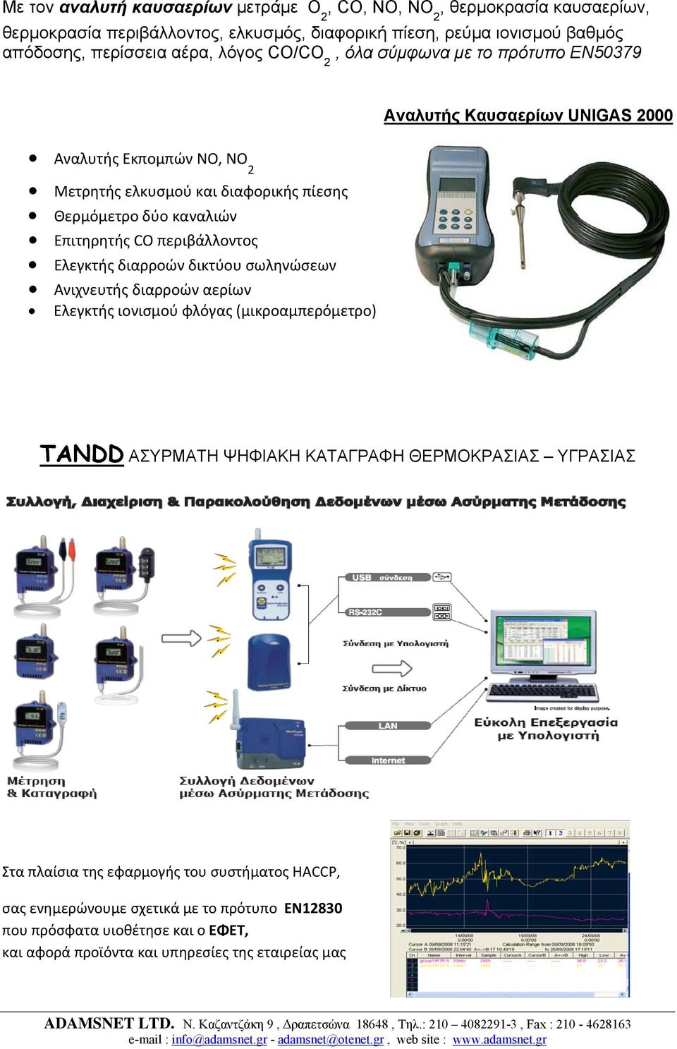 Επιτηρητής CO περιβάλλοντος Ελεγκτής διαρροών δικτύου σωληνώσεων Ανιχνευτής διαρροών αερίων Ελεγκτής ιονισμού φλόγας (μικροαμπερόμετρο) TANDD ΑΣΥΡΜΑΤΗ ΨΗΦΙΑΚΗ ΚΑΤΑΓΡΑΦΗ