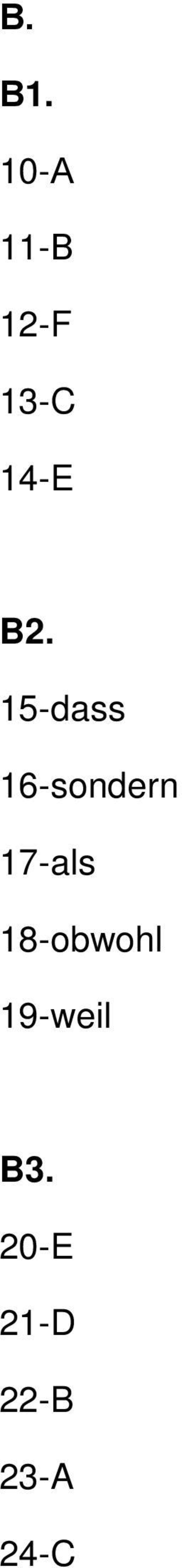 B2. 15-dass 16-sondern