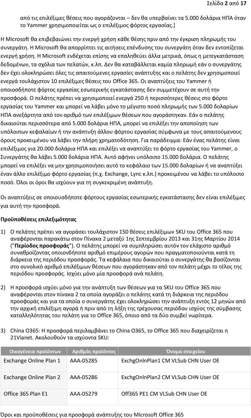 Η Microsoft ενδέχεται επίσης να επαληθεύει άλλα μετρικά, όπως η μετεγκατάσταση δεδομένων, τα σχόλια των πελατών, κ.λπ.
