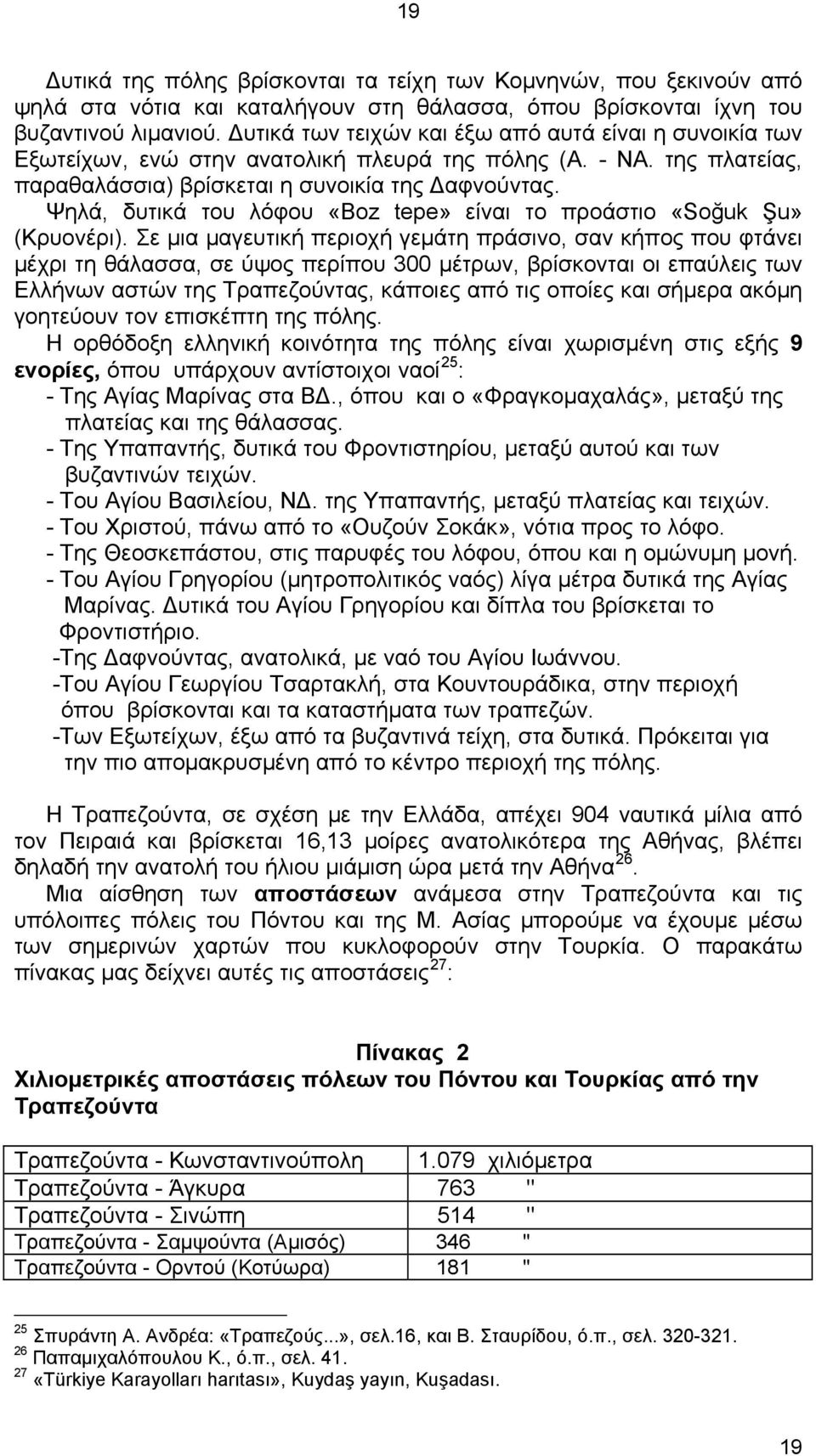 Ψηλά, δυτικά του λόφου «Boz tepe» είναι το προάστιο «Soğuk Şu» (Κρυονέρι).