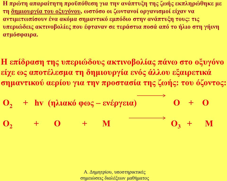 από το ήλιο στη γήινη ατμόσφαιρα.