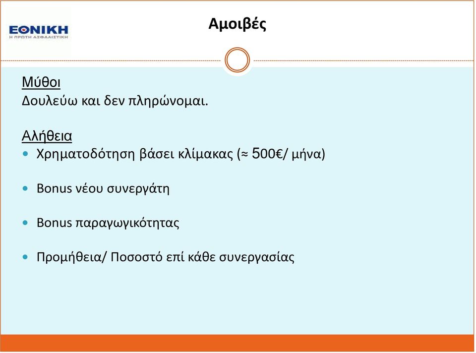 / μήνα) Bonus νέου συνεργάτη Bonus