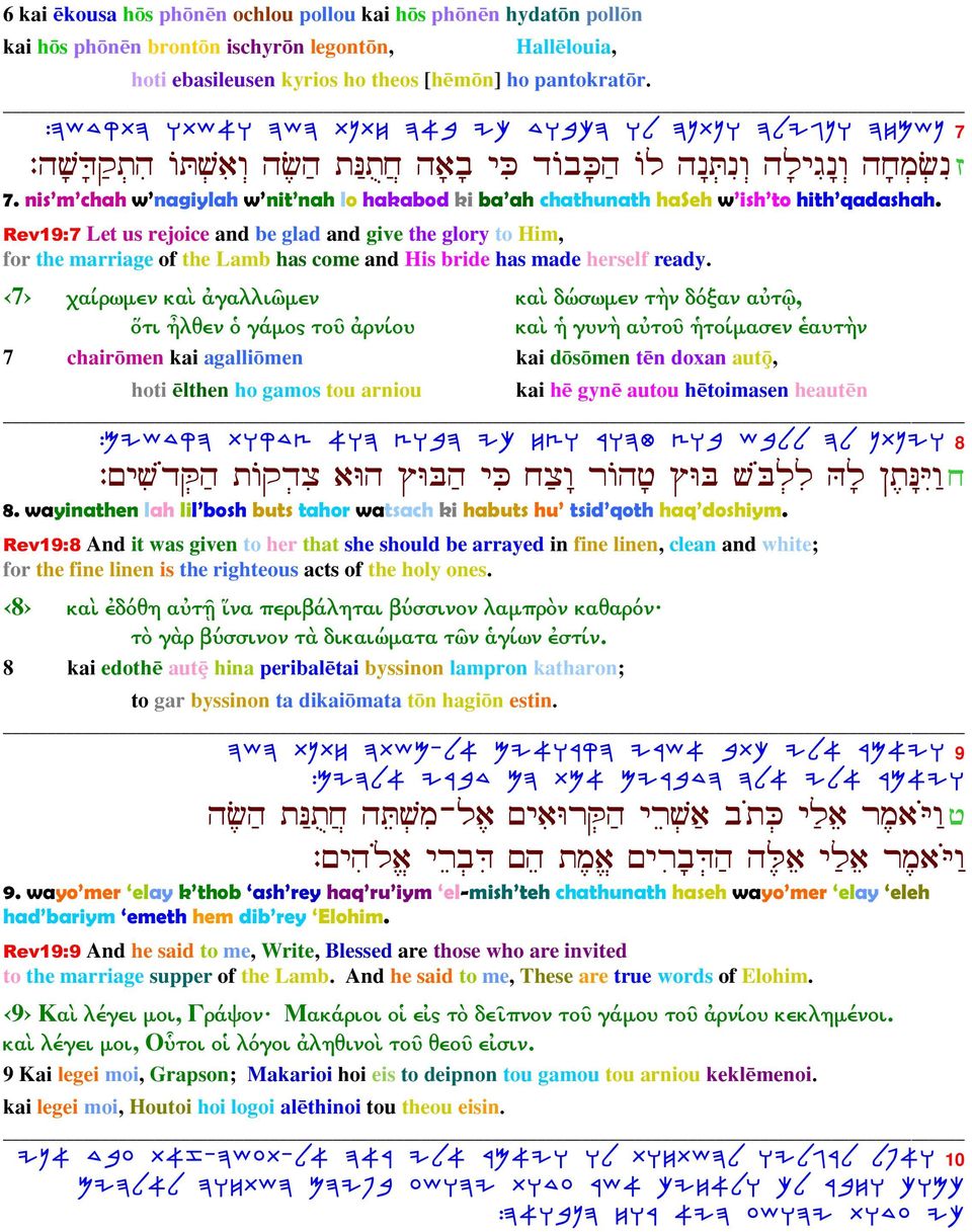 nis m chah w nagiylah w nit nah lo hakabod ki ba ah chathunath haseh w ish to hith qadashah.