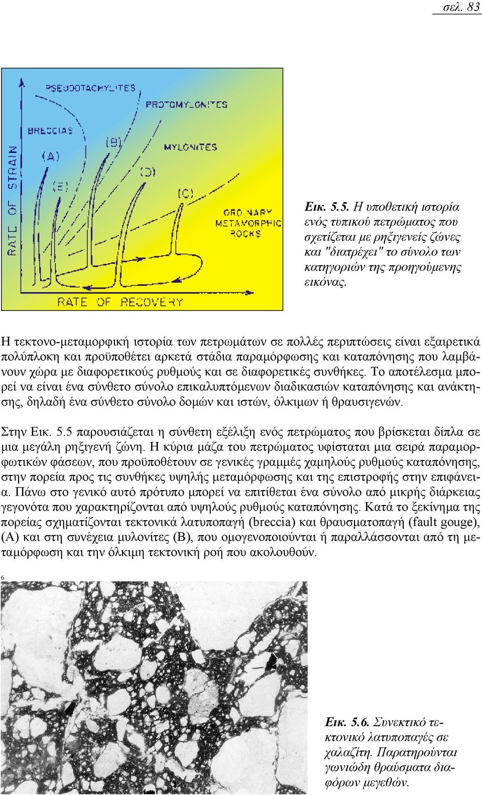 και σε διαφορετικές συνθήκες. Το αποτέλεσµα µπορεί να είναι ένα σύνθετο σύνολο επικαλυπτόµενων διαδικασιών καταπόνησης και ανάκτησης, δηλαδή ένα σύνθετο σύνολο δοµών και ιστών, όλκιµων ή θραυσιγενών.