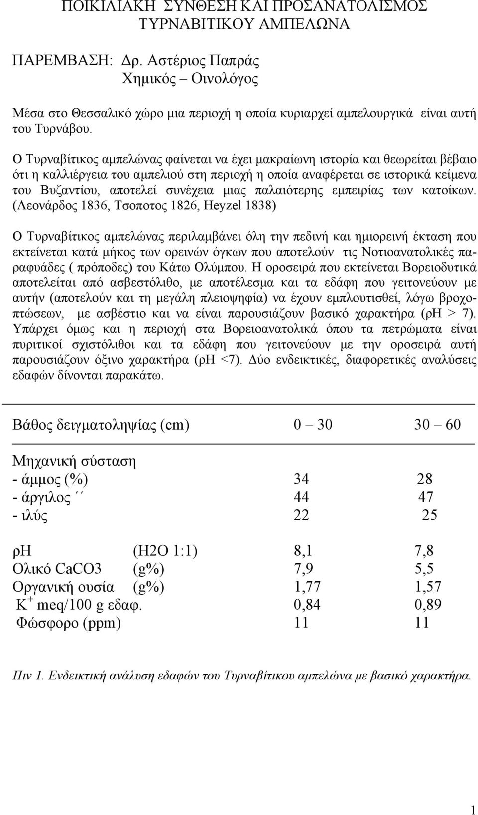 Ο Τυρναβίτικος αμπελώνας φαίνεται να έχει μακραίωνη ιστορία και θεωρείται βέβαιο ότι η καλλιέργεια του αμπελιού στη περιοχή η οποία αναφέρεται σε ιστορικά κείμενα του Βυζαντίου, αποτελεί συνέχεια