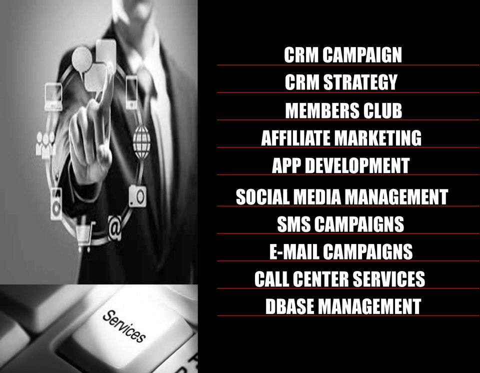 SOCIAL MEDIA MANAGEMENT SMS CAMPAIGNS