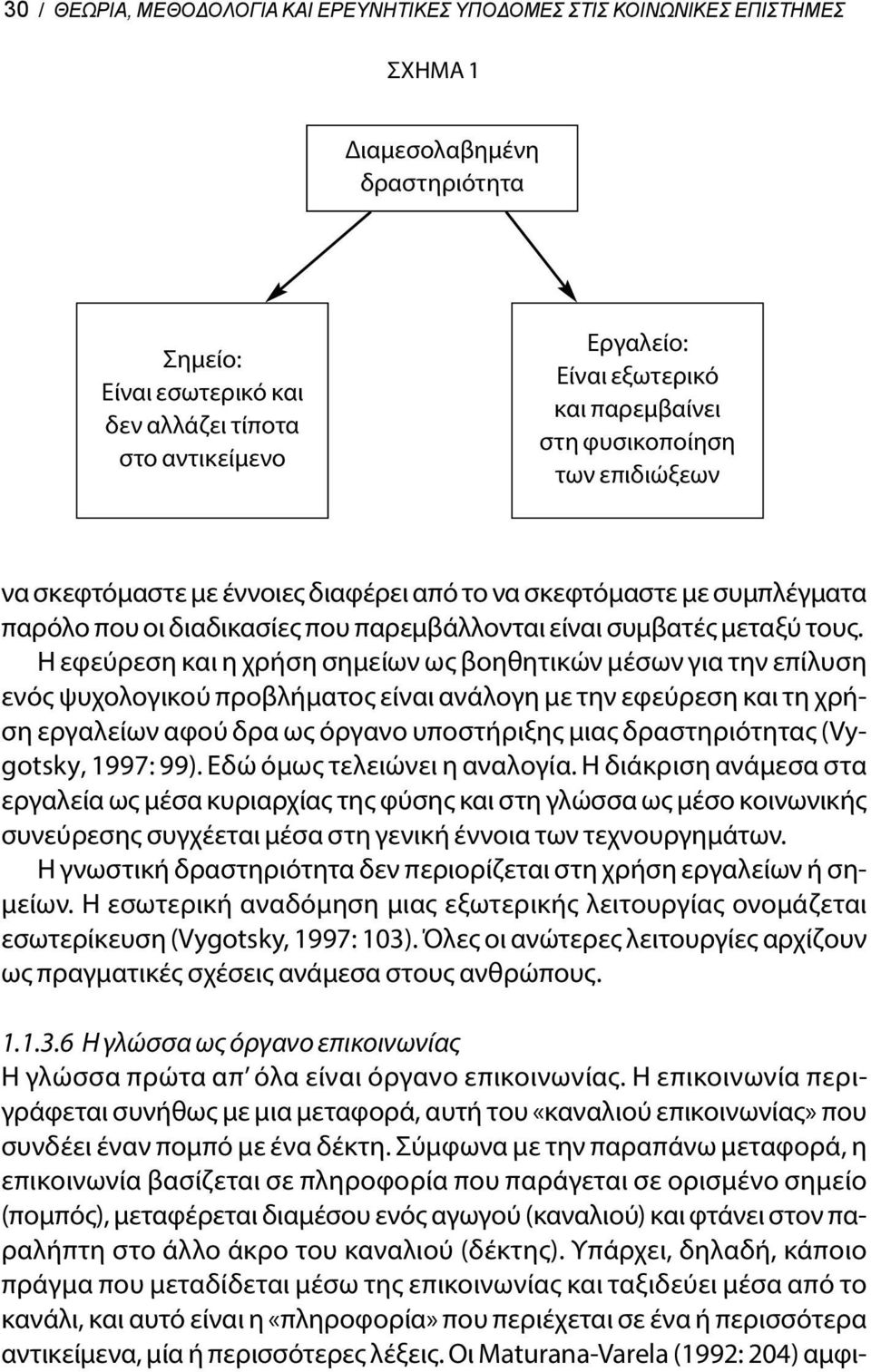 τους. Η εφεύρεση και η χρήση σημείων ως βοηθητικών μέσων για την επίλυση ενός ψυχολογικού προβλήματος είναι ανάλογη με την εφεύρεση και τη χρήση εργαλείων αφού δρα ως όργανο υποστήριξης μιας