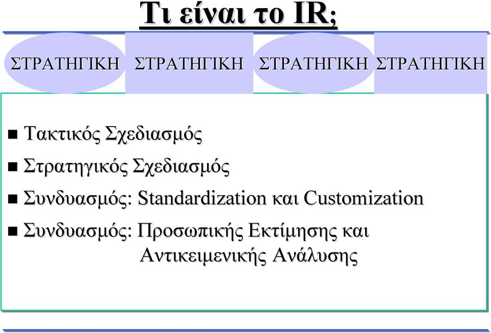 Σχεδιασμός Συνδυασμός: Standardization και