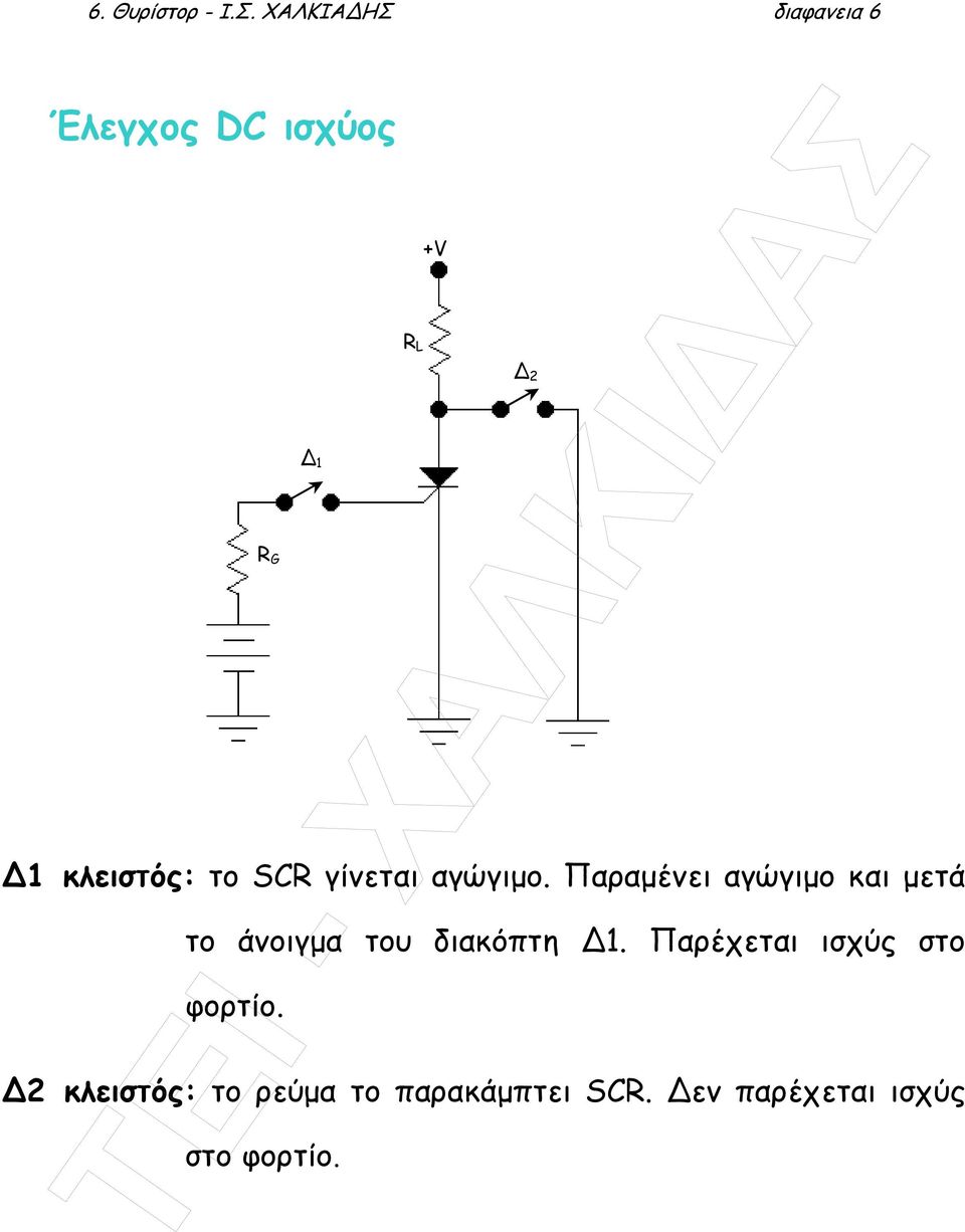 το SCR γίνεται αγώγιµο.