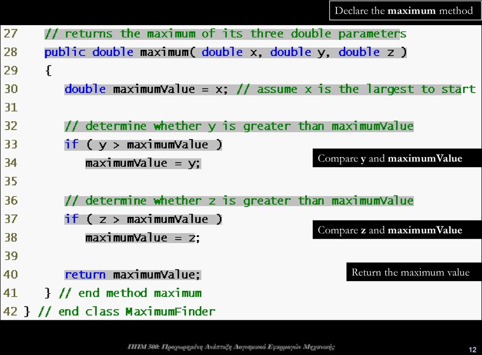 Compare z and maximumvalue