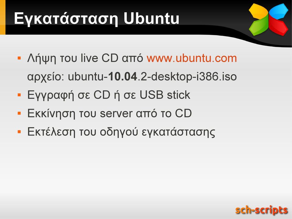 iso Εγγραφή σε CD ή σε USB stick Εκκίνηση του