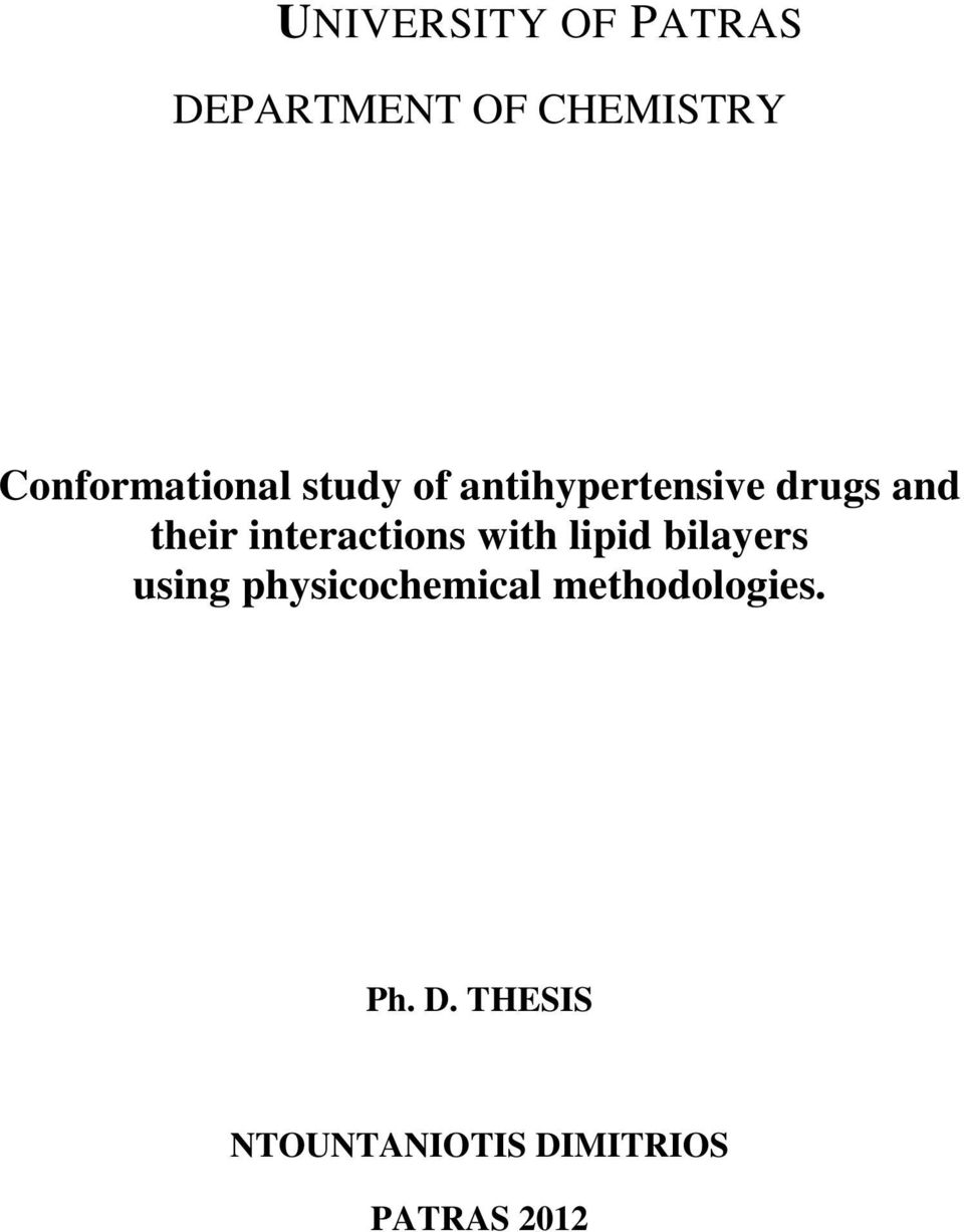 their interactions with lipid bilayers using