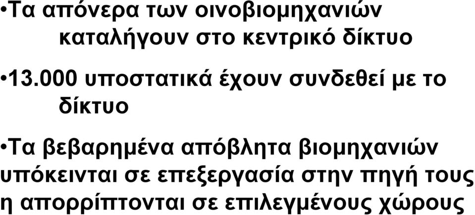 000 υποστατικά έχουν συνδεθεί με το δίκτυο Τα