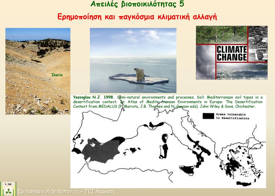 Soil: Mediterranean soil types in a desertification context.