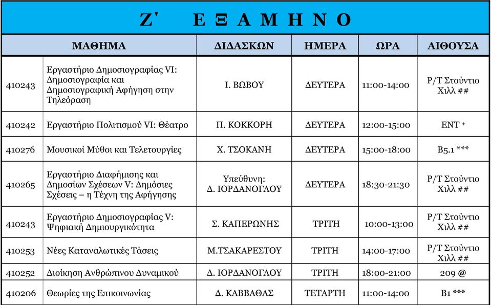 1 *** 410265 Εργαστήριο Διαφήμισης και Δημοσίων Σχέσεων V: Δημόσιες Σχέσεις η Τέχνη της Αφήγησης Υπεύθυνη: Δ.