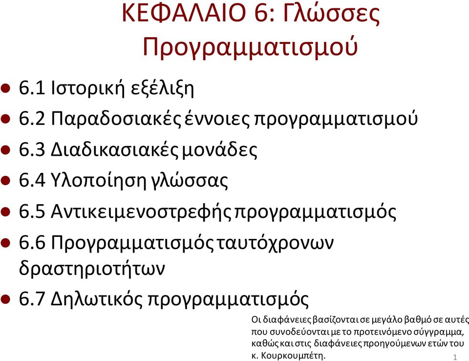 6 Προγραμματισμός ταυτόχρονων δραστηριοτήτων 6.