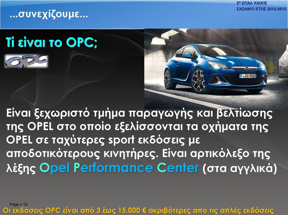 εξελίσσονται τα οχήματα της OPEL σε ταχύτερες sport εκδόσεις με αποδοτικότερους