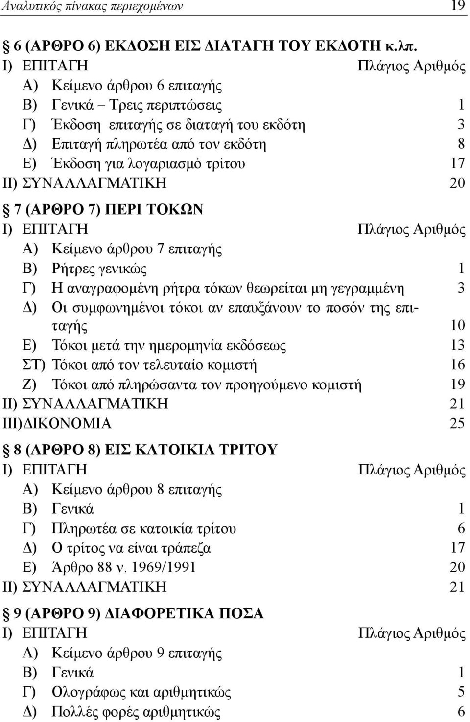 (ΑΡΘΡΟ 7) ΠΕΡΙ ΤΟΚΩΝ Α) Κείμενο άρθρου 7 επιταγής Β) Ρήτρες γενικώς 1 Γ) Η αναγραφομένη ρήτρα τόκων θεωρείται μη γεγραμμένη 3 Δ) Οι συμφωνημένοι τόκοι αν επαυξάνουν το ποσόν της επιταγής 10 Ε) Τόκοι