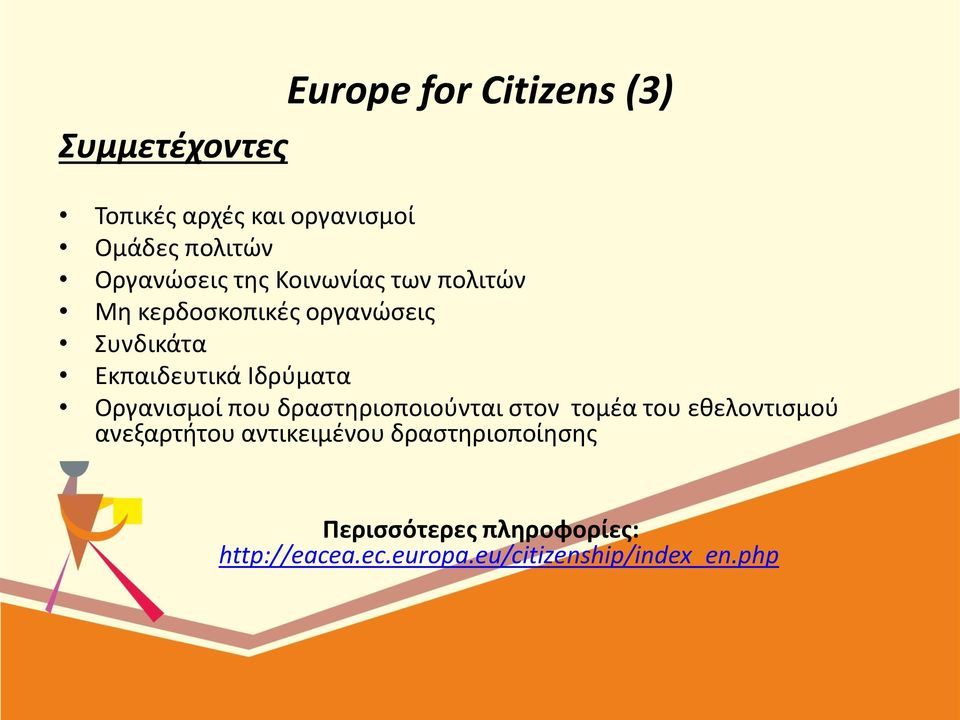 Ιδρύματα Οργανισμοί που δραστηριοποιούνται στον τομέα του εθελοντισμού ανεξαρτήτου