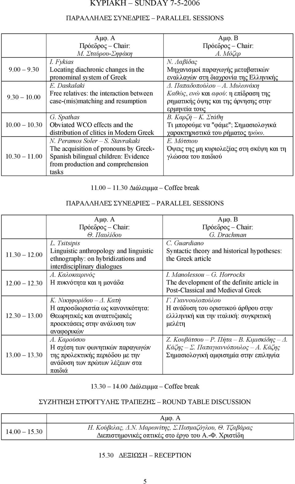 Stavrakaki The acquisition of pronouns by Greek- Spanish bilingual children: Evidence from production and comprehension tasks Α. Μόζερ N.