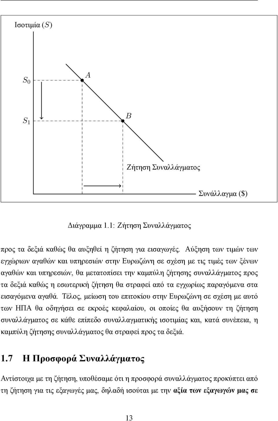 ζήτηση θα στραφεί από τα εγχωρίως παραγόμενα στα εισαγόμενα αγαθά.