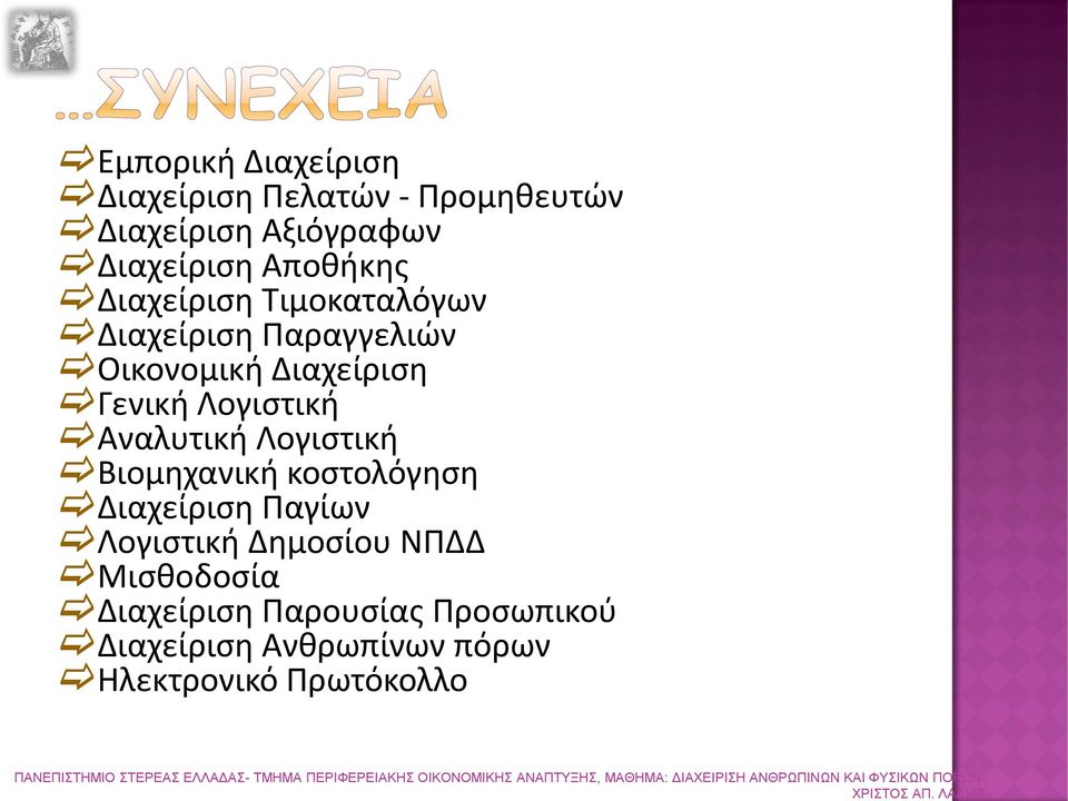 Παγίων Λογιστική Δημοσίου ΝΠΔΔ Μισθοδοσία Διαχείριση Παρουσίας Προσωπικού Διαχείριση Ανθρωπίνων πόρων Ηλεκτρονικό