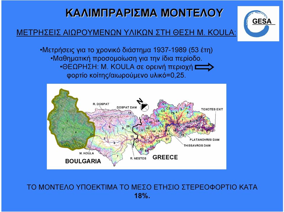 προσομοίωση για την ίδια περίοδο. ΘΕΩΡΗΣΗ: Μ.