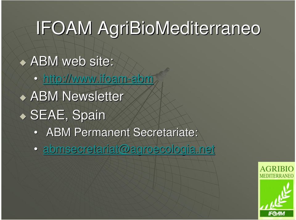 ifoam-abm abm ABM Newsletter SEAE,
