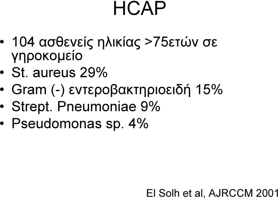 aureus 29% Gram (-) εντεροβακτηριοειδή