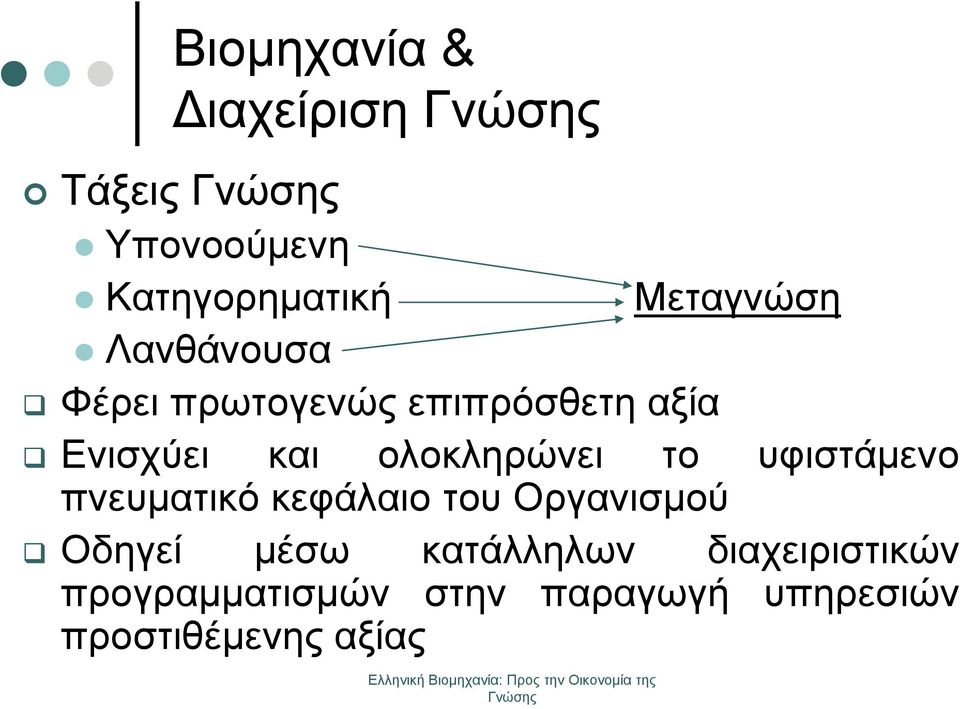 το υφιστάμενο πνευματικό κεφάλαιο του Οργανισμού Οδηγεί μέσω